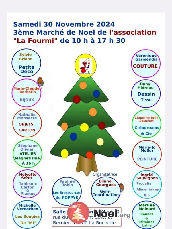 3 ème Marché de Noël de l'association La Fourmi