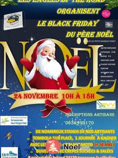 Photo du marché de Noël le black Friday du père noël