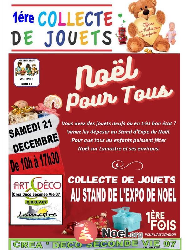 Exposition vente objet de noël de seconde vie