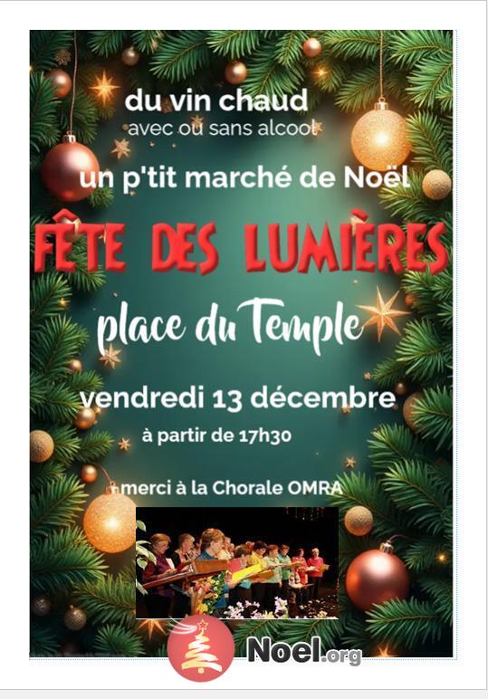 Fête des lumières, mini marché de Noël, chorale OMRA.