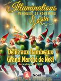 Grand marché de Noël, illuminations et défilé aux flambeaux