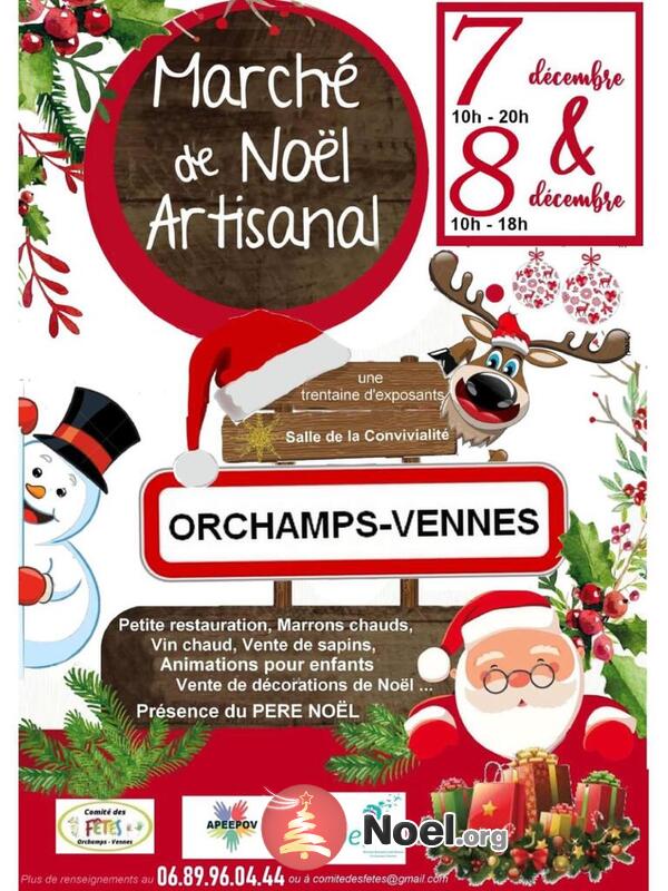 Marché de Noël 7 et 8 décembre Orchamps-Vennes