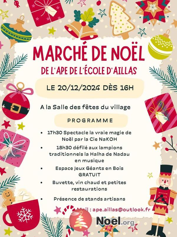 Marché de Noël APE Aillas