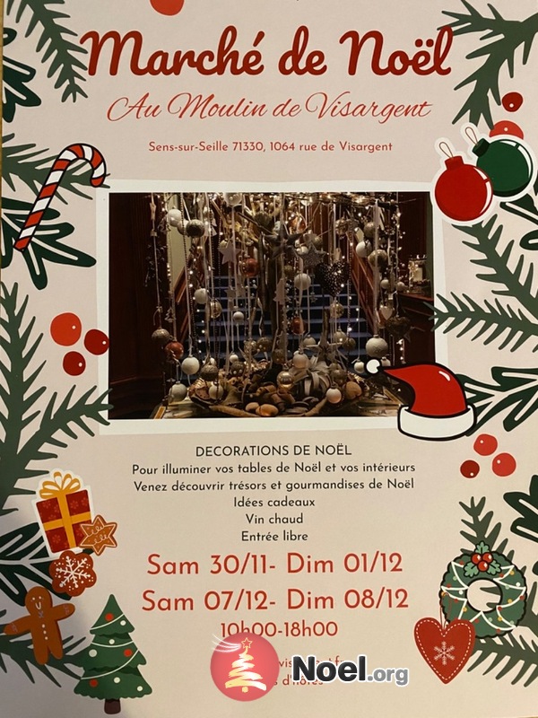 Marché de Noël au Moulin de Visargent.