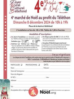 Marché de Noël au profit du Téléthon