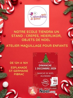 Photo du marché de Noël Marché de Noël caritatif allemand-Ecole Calandreta de Bocòna