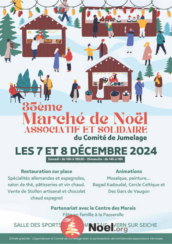 Marché de noël du comite de jumelage de vern sur seiche