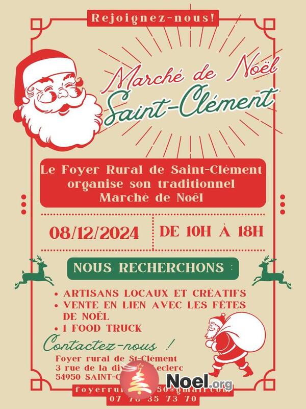 Marché de Noël du Foyer Rural de Saint-Clément 54