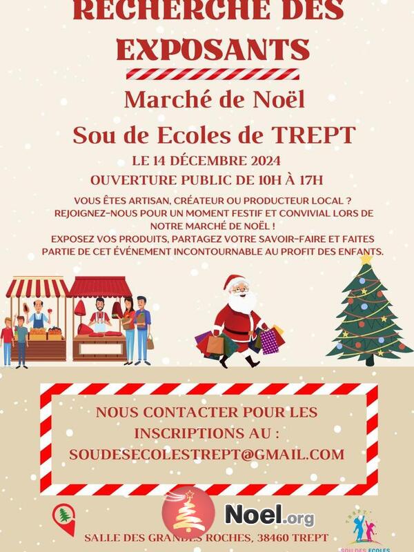 marché de noël du sou des école de Trept