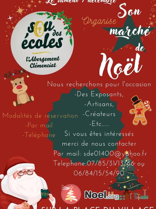 marché de noël du Sou des écoles de l'Abergement