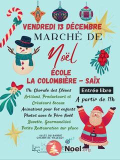 Photo du marché de Noël Marché de Noël Ecole la Colombière Saïx