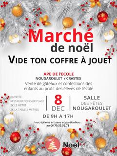 Photo du marché de Noël Marché de Noël et vide coffre à jouets