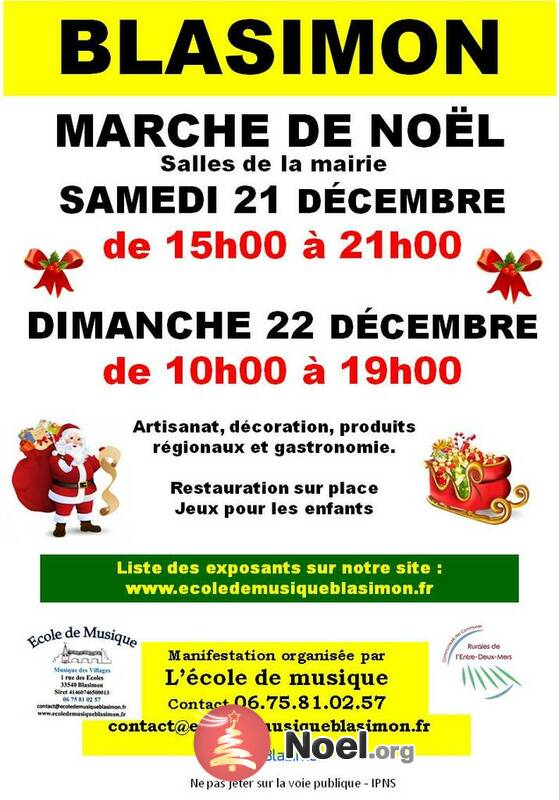 Marché de Noël festif à Blasimon de l'école de musique