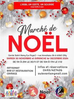 Photo du marché de Noël Marché de Noël de l'asbl 'Un geste, un sourire'