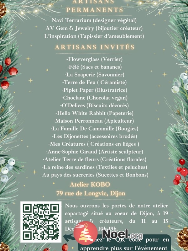 Marché de Noël de l'Atelier Kobo 2024