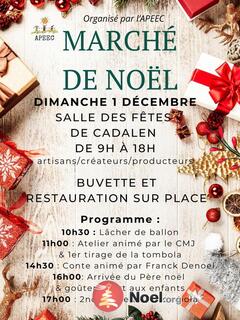 Photo du marché de Noël Marché de Noël de l'école de Cadalen