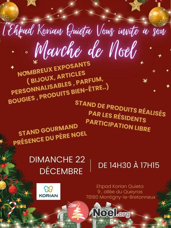 Marché de Noel à l'Ehpad Korian Quiéta