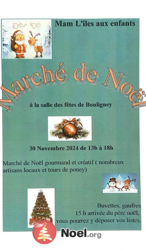 Marché de noel pour la mam de bouligney