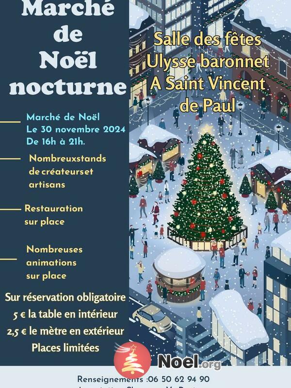 Marché de Noël nocturne