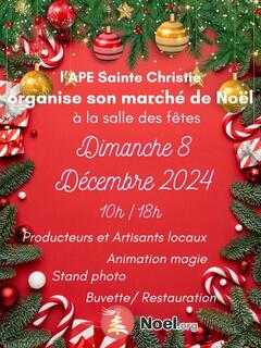 Photo du marché de Noël Marché de Noël organisé par l'Ape de Ste Christie