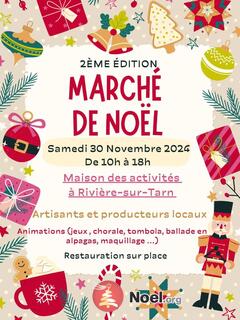 Photo du marché de Noël Marché de Noël De Rivière-sur-Tarn Organisé par l'APE