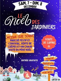 Photo du marché de Noël Marché de Noël sous serre chauffée avec le Père Noël