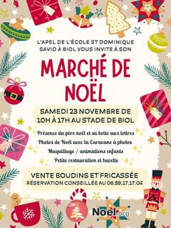 Photo du marché de Noël Marché de Noël-vente de boudin et fricassée