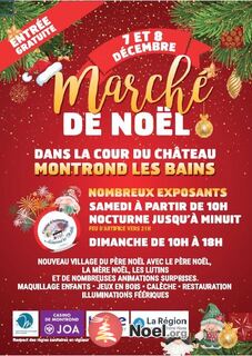 Marché de Noel avec village du père Noel féérique