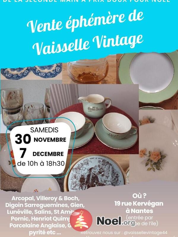 Vente éphémère de Noël de Vaisselle Vintage